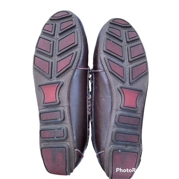 White Mountain Supple Leather Moccasin Flats Size 9 Brown - Picture 7 of 8